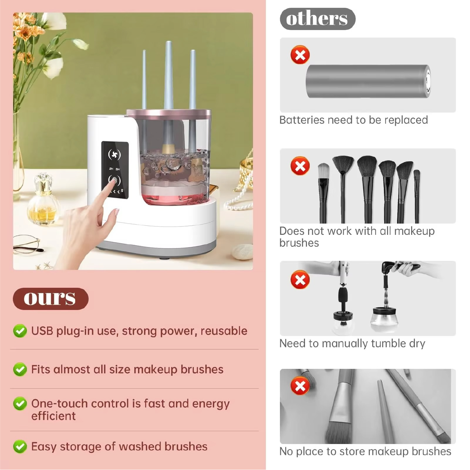 Electric Makeup Brush Cleaner Machine