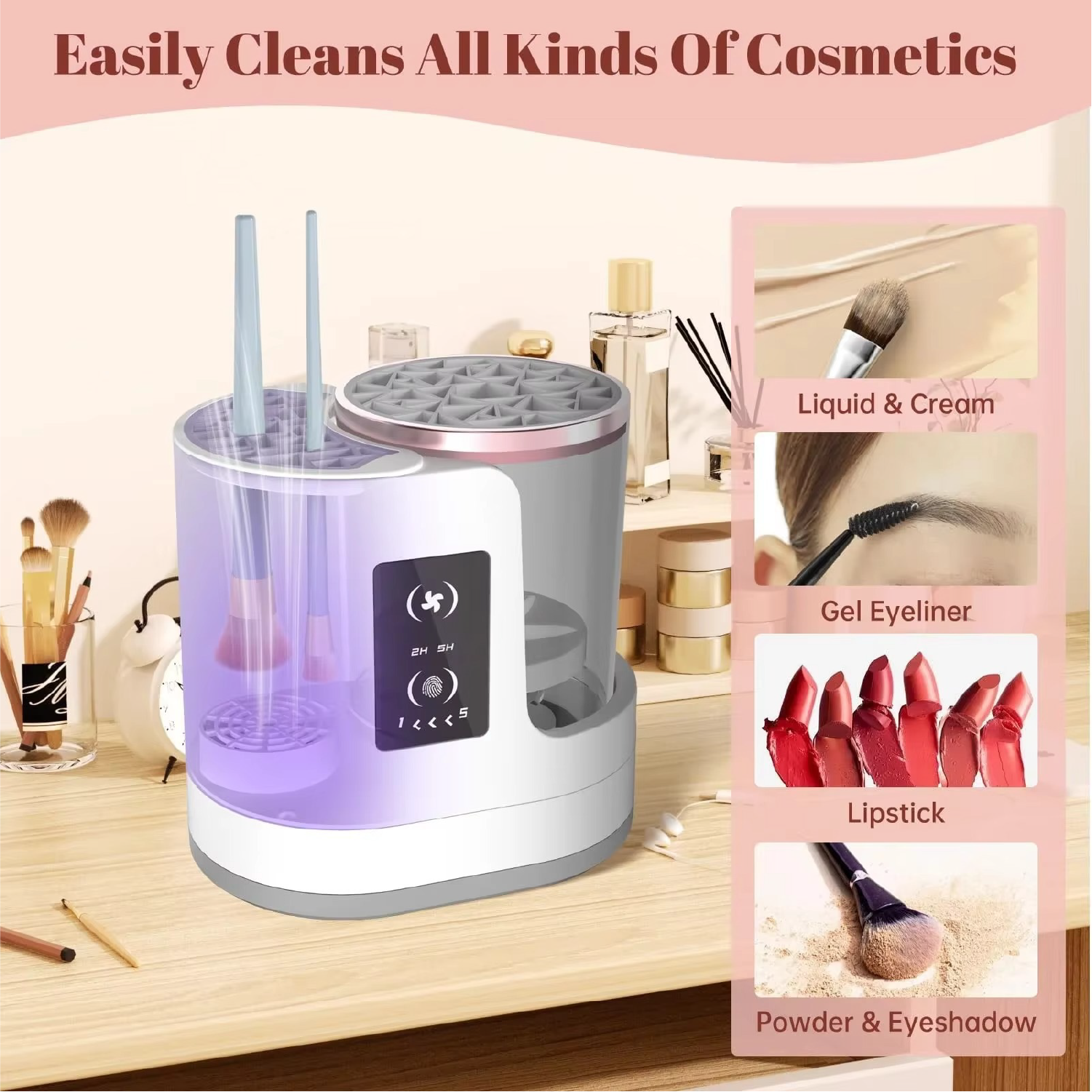 Electric Makeup Brush Cleaner Machine