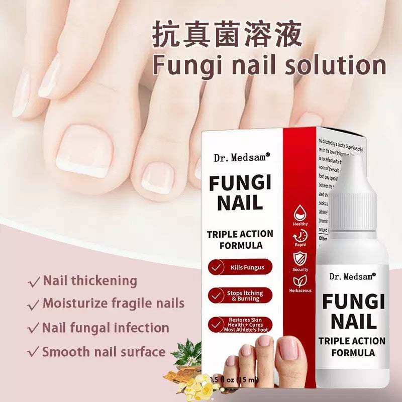 FUNGAL NAIL antibacterial nail care solution improves hangnails and nourishes cuticles.