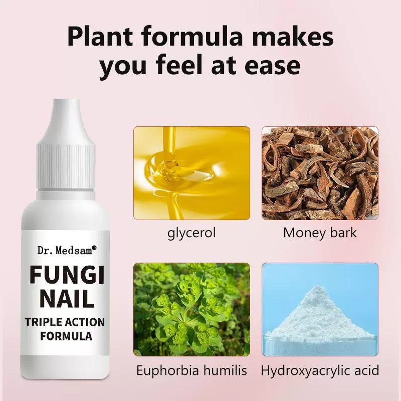FUNGAL NAIL antibacterial nail care solution improves hangnails and nourishes cuticles.